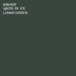 #3B453F - Lunar Green Color Image